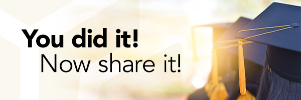 You did it! Now share it!
